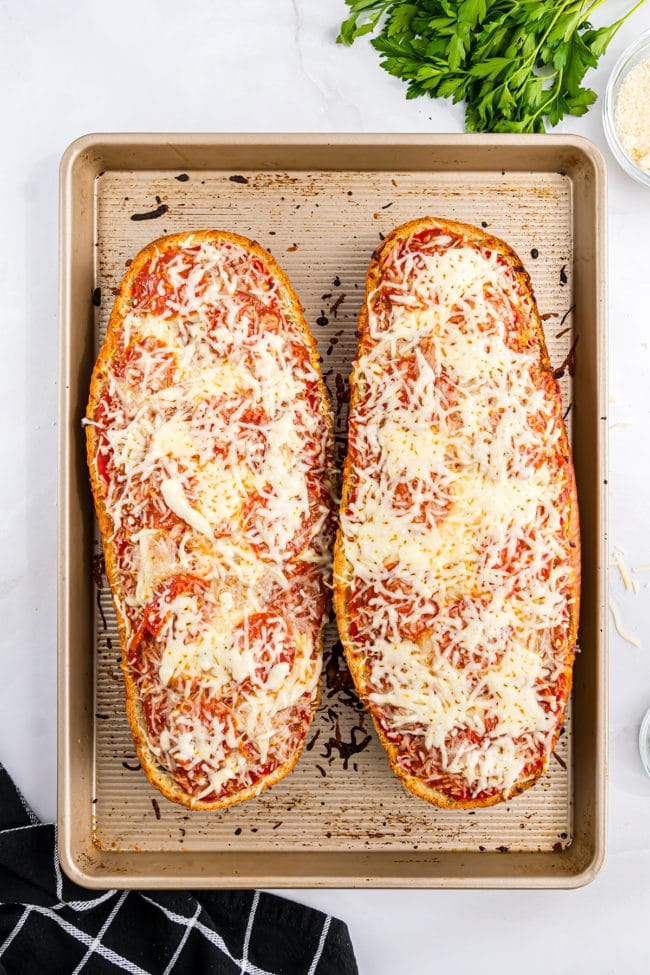 loaf of pizza bread just out of the oven