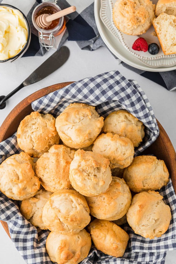 Fluffy mayonnaise biscuits in a muffin pan tidymom 