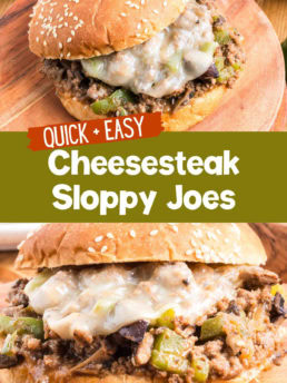 cheesesteak sloppy joes photo collage