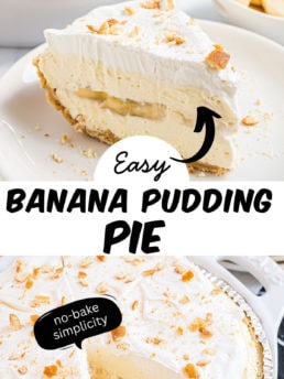 Easy banana cream photo collage