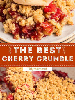 cherry crumble photo collage