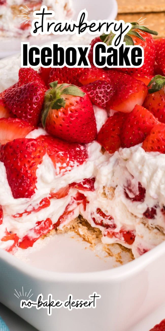 strawberry layered icebox cake