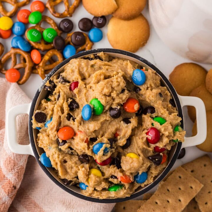 monster cookie dough dessert dip