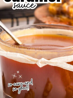 salted caramel sauce in a bowl with a spoon