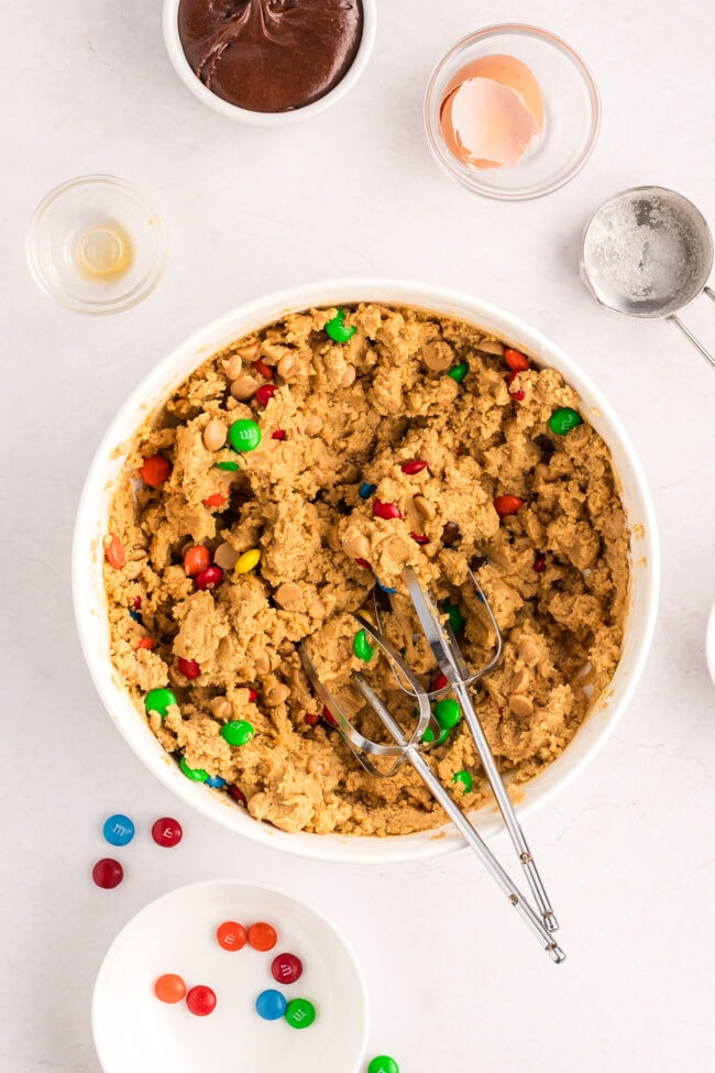 peanut butter cookie dough in a bowl