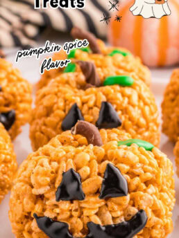 orange pumpkin rice krispie treats