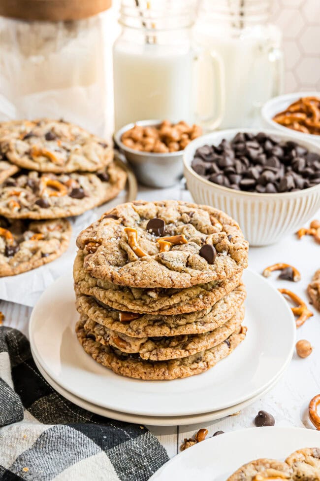 a stack of kitchen sink cookies