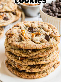 stack of Kitchen Sink Cookies