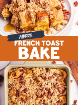 pumpkin french toast photo collage