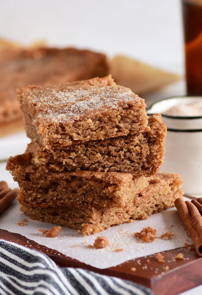 snickerdoodle bars stacked