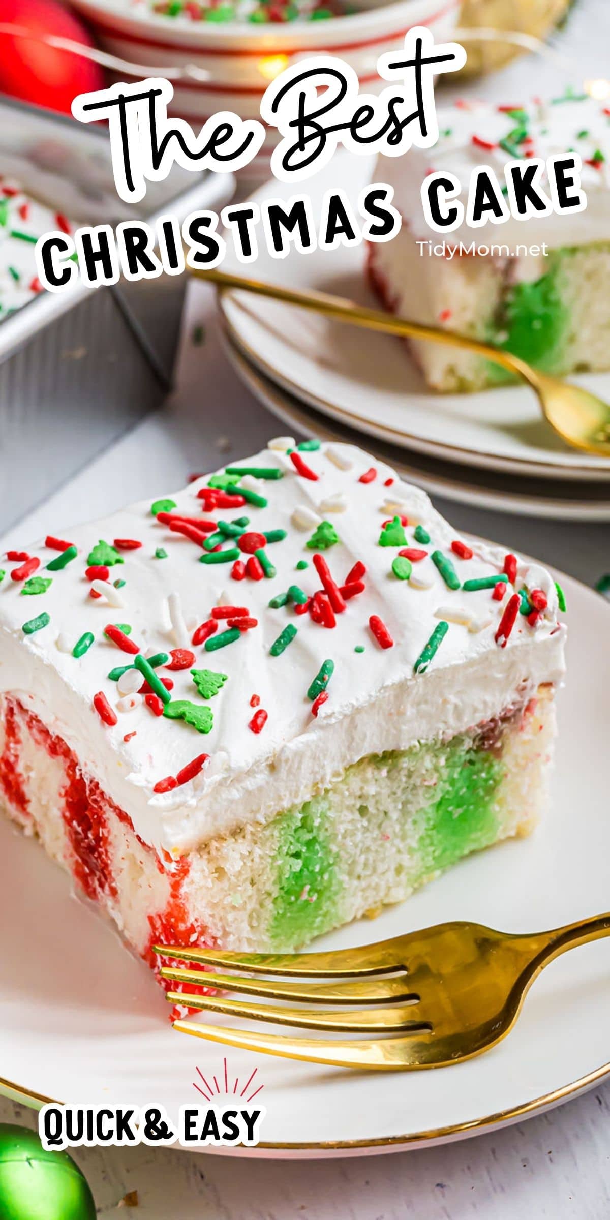 Easy christmas poke cake tidymom 