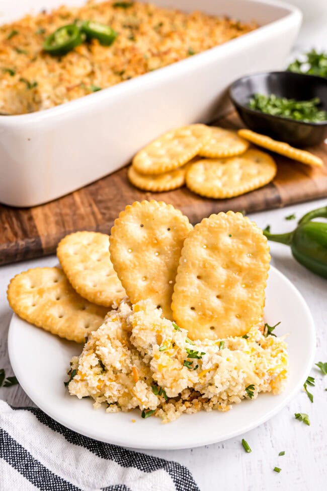 crackers and cheese dip