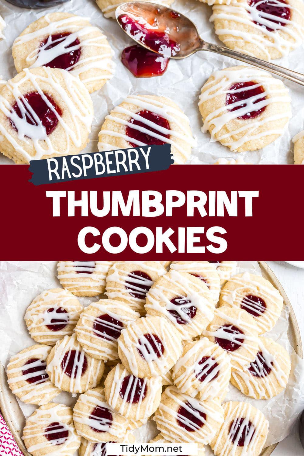 Raspberry Thumbprint Cookies With Icing - TidyMom®