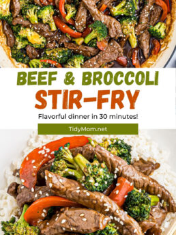 beef and broccoli photo collage