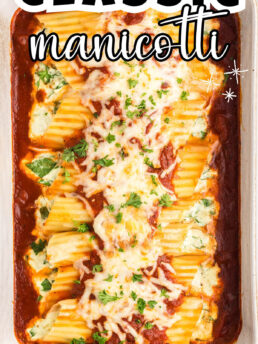 baked cheese manicotti