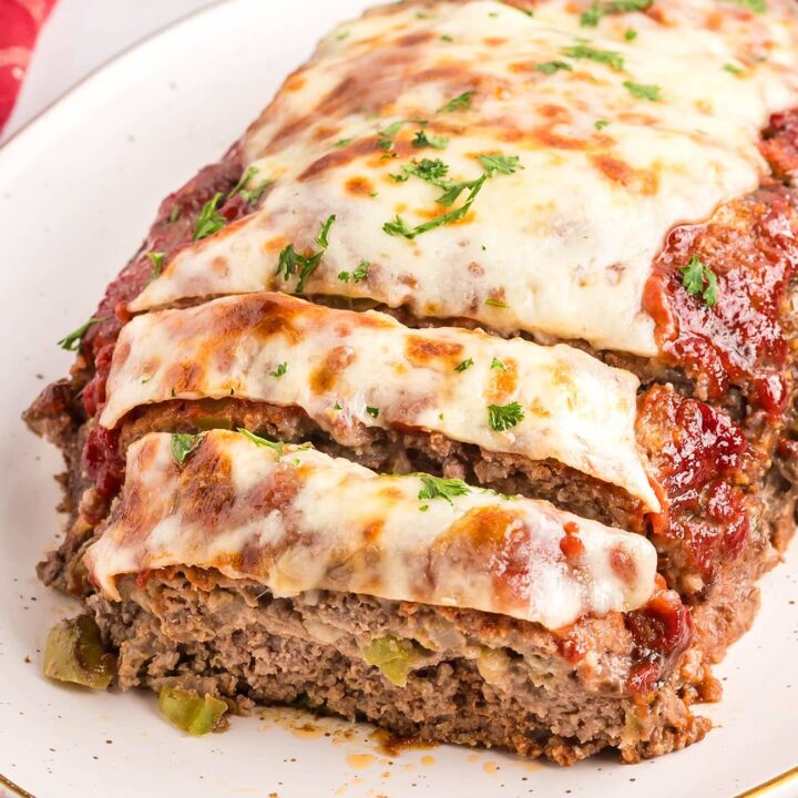 sliced Cheesesteak meatloaf