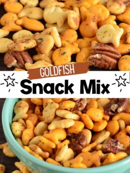 cracker snack mix with goldfish