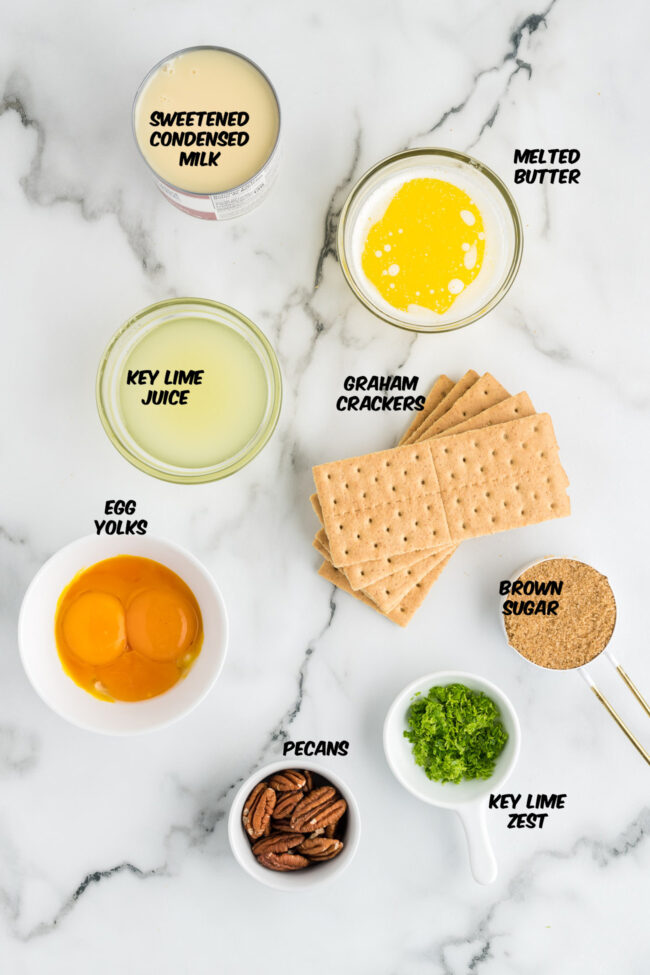 ingredients for key lime bars