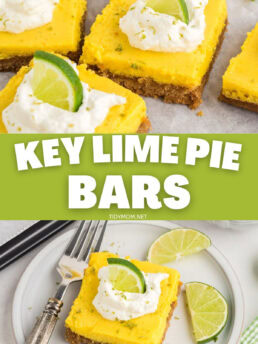 key lime pie bars photo collage