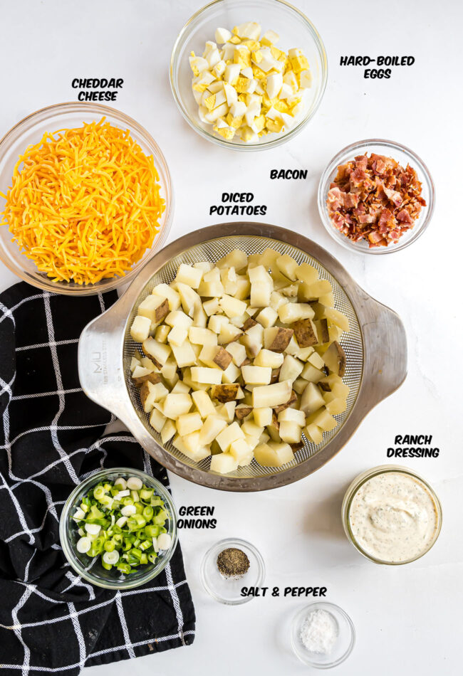 ingredients for Loaded Baked Potato Salad