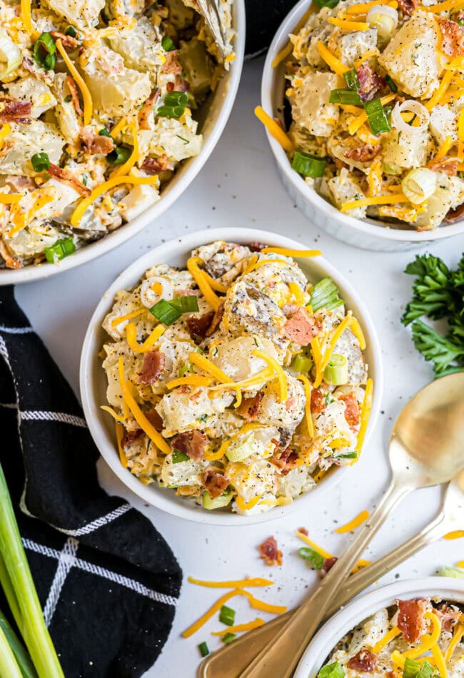 3 servings of potato salad 