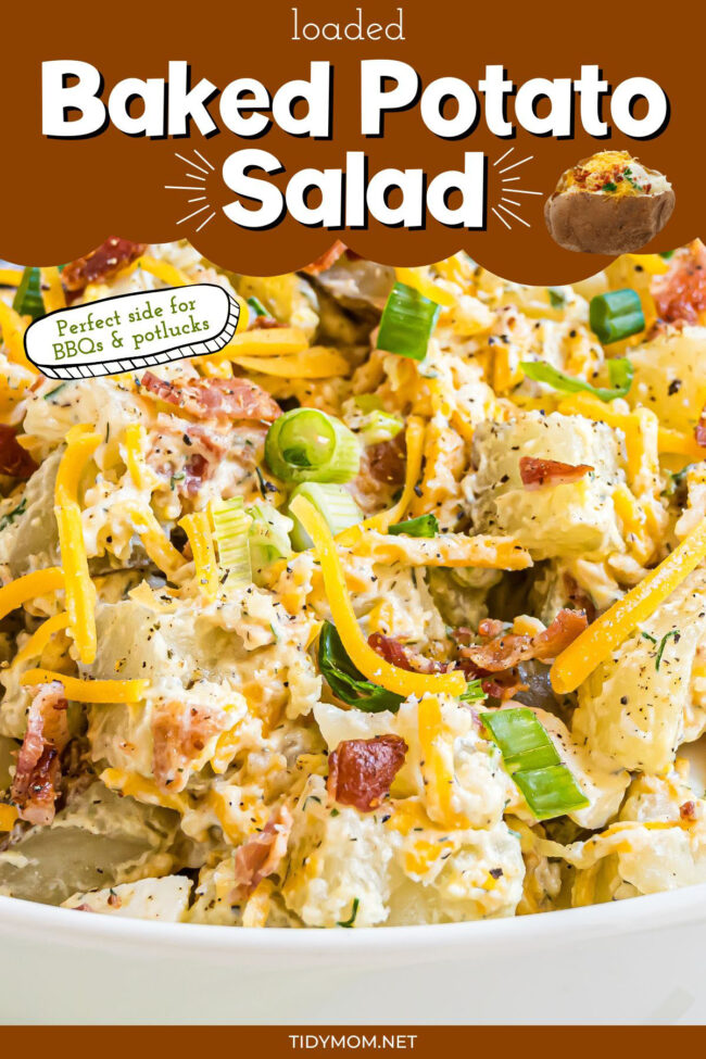 Loaded Baked Potato Salad close up