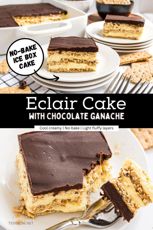 ice box cake with chocolate ganache