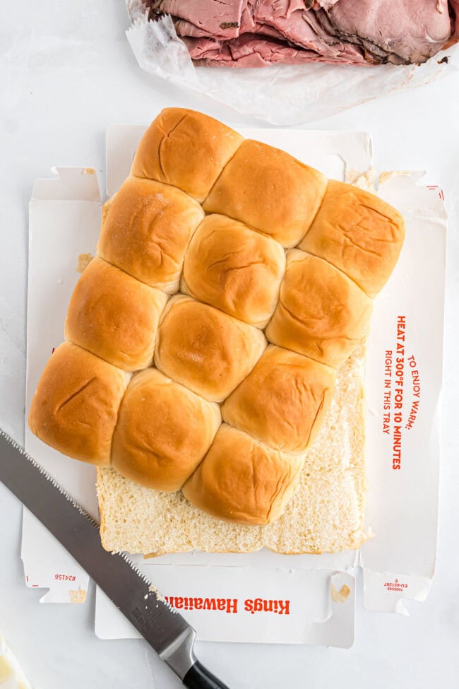 sliced loaf of Hawiian rolls