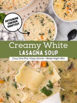 easy weeknight dinner with rotisserie chicken for white lasagna soup